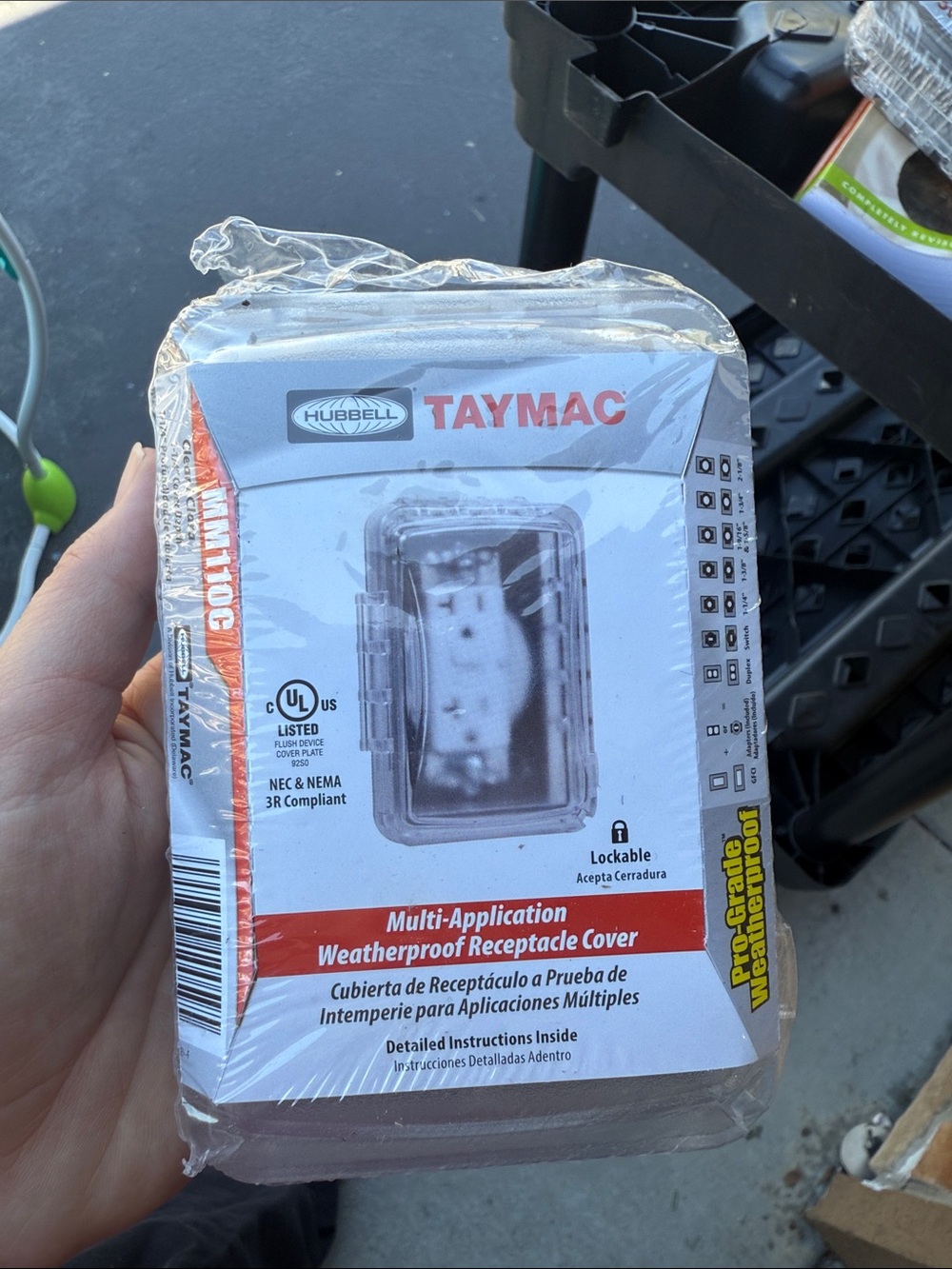 Taymac Weatherproof Receptacle Cover - Clear